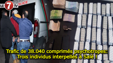 Photo of Trafic de 38.040 comprimés psychotropes: Trois individus interpellés à Salé !