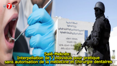 Photo of Salé-Meknès: Interpellation de 7 individus pour pratique sans autorisation de la médecine et chirurgie dentaires