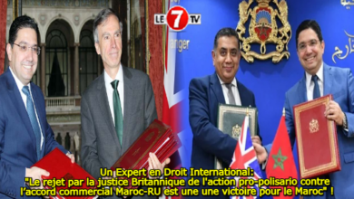 Photo of Un Expert en Droit International: « Le rejet par la justice Britannique de l’action pro-polisario contre l’accord commercial Maroc-RU est une une victoire pour le Maroc » !