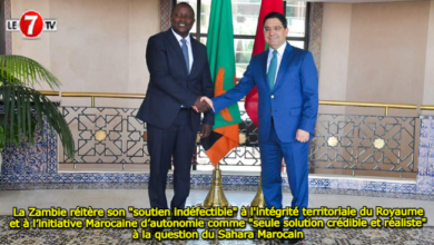 Photo of La Zambie réitère son « soutien indéfectible » à l’intégrité territoriale du Royaume et à l’initiative Marocaine d’autonomie comme « seule solution crédible et réaliste » à la question du Sahara Marocain