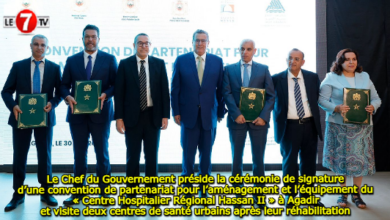 Photo of Le Chef du Gouvernement préside la cérémonie de signature d’une convention de partenariat pour l’aménagement et l’équipement du « Centre Hospitalier Régional Hassan II » à Agadir et visite deux centres de santé urbains après leur réhabilitation