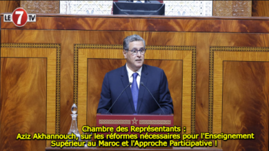 Photo of Chambre des Représentants : Aziz Akhannouch, sur les réformes nécessaires pour l’Enseignement Supérieur au Maroc et l’Approche Participative ! 