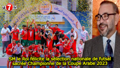 Photo of SM le Roi félicite la sélection nationale de futsal sacrée Championne de la Coupe Arabe 2023