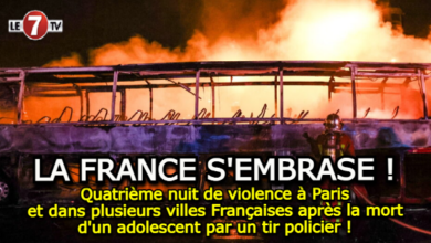 Photo of Quatrième nuit de violence en France après la mort d’un adolescent par un tir policier !