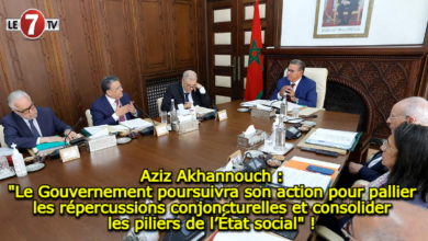 Photo of Aziz Akhannouch : « Le Gouvernement poursuivra son action pour pallier les répercussions conjoncturelles et consolider les piliers de l’État social » ! 