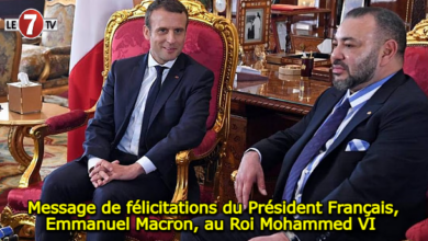 Photo of Message de félicitations du Président Français, Emmanuel Macron, au Roi Mohammed VI