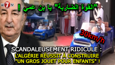 Photo of SCANDALEUSEMENT RIDICULE : L’ALGÉRIE RÉUSSIT À CONSTRUIRE « UN GROS JOUET POUR ENFANTS » !