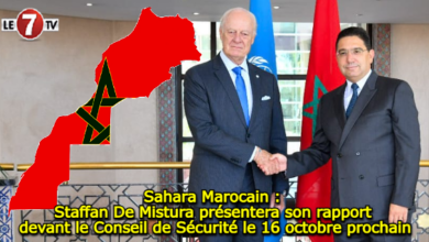 Photo of Sahara Marocain : Staffan De Mistura présentera son rapport devant le Conseil de Sécurité le 16 octobre prochain