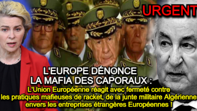 Photo of L’Union Européenne réagit avec fermeté contre les pratiques mafieuses de racket, de la junte militaire Algérienne envers les entreprises étrangères Européennes !