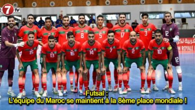 Photo of Futsal : L’équipe du Maroc se maintient à la 8ème place mondiale !