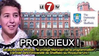 Photo of Le jeune Idder Moutia, « le prodige Marocain de la programmation », s’envole vers l’Université de Sheffield, au Royaume-Uni !