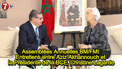 Photo of Assemblées Annuelles BM/FMI: Entretiens entre Aziz Akhannouch et la Présidente de la BCE, Christine Lagarde