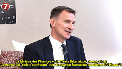 Photo of Le Ministre des Finances et du Trésor Britannique, Jeremy Hunt: « Le monde est « plein d’admiration » pour la réponse Marocaine au séisme d’Al Haouz » !  