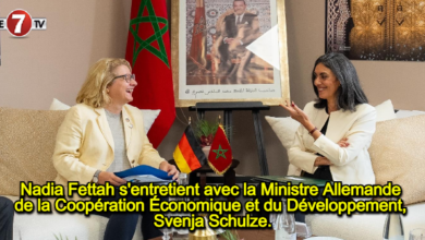 Photo of Nadia Fettah s’entretient avec la Ministre Allemande de la Coopération Économique et du Développement, Svenja Schulze.