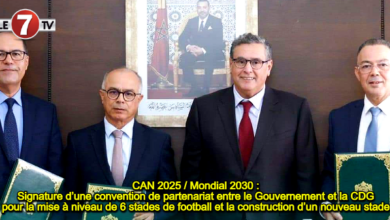 Photo of CAN 2025/Mondial 2030: Signature d’une convention de partenariat entre le Gouvernement et la CDG pour la mise à niveau de 6 stades de football et la construction d’un nouveau stade