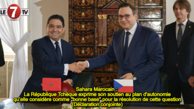 Photo of Sahara Marocain : La République Tchèque exprime son soutien au plan d’autonomie qu’elle considère comme « bonne base » pour la résolution de cette question (Déclaration conjointe)