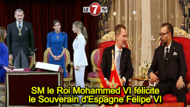 Photo of SM le Roi Mohammed VI félicite le Souverain d’Espagne Felipe VI