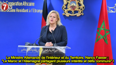 Photo of La Ministre Allemande de l’Intérieur et du Territoire, Nancy Faeser : « Le Maroc et l’Allemagne partagent plusieurs intérêts et défis communs » !