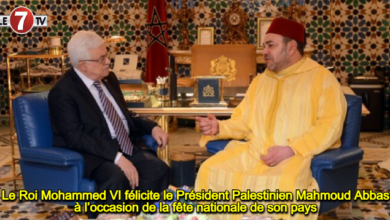 Photo of Le Roi Mohammed VI félicite le Président Palestinien Mahmoud Abbas à l’occasion de la fête nationale de son pays