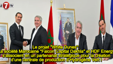 Photo of Le projet « White Dunes »: La société Marocaine « Falcon Capital Dakhla » et HDF Energy s’associent en un partenariat stratégique pour la création d’une centrale de production d’Hydrogène Vert !