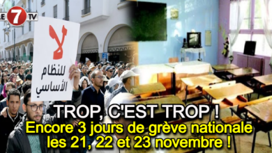 Photo of Le Syndicat National de l’Enseignement (SNE) annonce encore, 3 jours de grève nationale, les 21, 22 et 23 novembre !