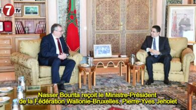 Photo of Nasser Bourita reçoit le Ministre-Président de la Fédération Wallonie-Bruxelles, Pierre-Yves Jeholet