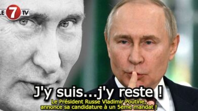 Photo of Le Président Russe Vladimir Poutine, annonce sa candidature à un 5ème mandat !