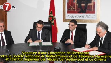 Photo of Signature d’une Convention de Partenariat entre la Société Nationale de Radiodiffusion et de Télévision Marocaine et l’Institut Supérieur des Métiers de l’Audiovisuel et du Cinéma