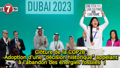 Photo of Clôture de la COP28: Adoption d’une « décision historique » appelant à l’abandon des énergies !