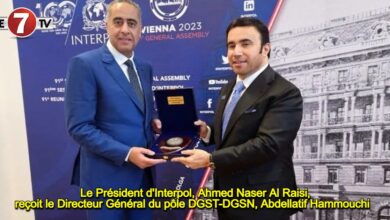 Photo of Le Président d’Interpol, Ahmed Naser Al Raisi, reçoit le Directeur Général du pôle DGST-DGSN, Abdellatif Hammouchi