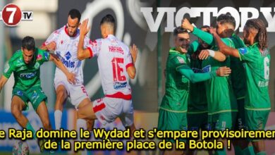 Photo of Le Raja domine le Wydad et s’empare provisoirement de la première place de la Botola !