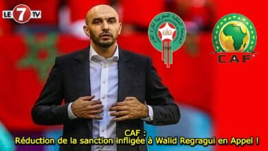 Photo of CAF : Réduction de la sanction infligée à Walid Regragui en Appel !