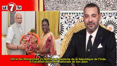 Photo of SM le Roi Mohammed VI félicite la Présidente de la République de l’Inde à l’occasion de la fête nationale de son pays