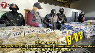 Photo of Port Tanger-Med: Mise en échec d’une opération de trafic international de drogues dures et saisie de plus de 1.488 kg de cocaïne !