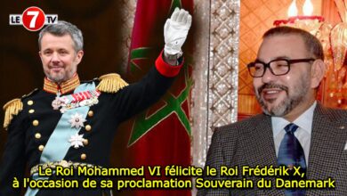 Photo of Le Roi Mohammed VI félicite le Roi Frédérik X, à l’occasion de sa proclamation Souverain du Danemark