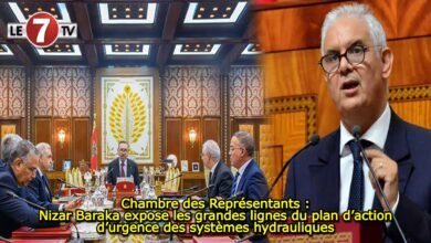 Photo of Chambre des Représentants : Nizar Baraka expose les grandes lignes du plan d’action d’urgence des systèmes hydrauliques