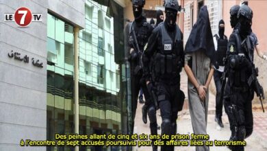 Photo of Des peines allant de cinq et six ans de prison ferme à l’encontre de sept accusés poursuivis pour des affaires liées au terrorisme