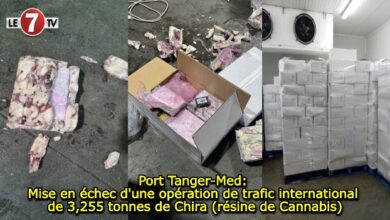 Photo of Port Tanger-Med: Mise en échec d’une opération de trafic international de 3,255 tonnes de Chira (résine de Cannabis)