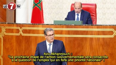 Photo of Aziz Akhannouch : « La prochaine étape de l’action Gouvernementale sera consacrée à la question de l’emploi qui en fera une priorité nationale » !