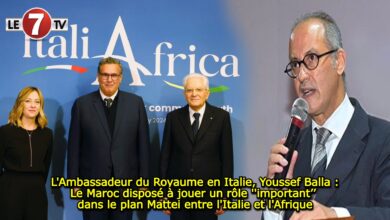 Photo of L’Ambassadeur du Royaume en Italie, Youssef Balla : Le Maroc disposé à jouer un rôle  »important’’ dans le plan Mattei entre l’Italie et l’Afrique