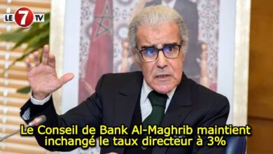 Photo of Le Conseil de Bank Al-Maghrib maintient inchangé le taux directeur à 3% 