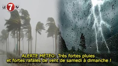 Photo of ALERTE MÉTÉO: Très fortes pluies et fortes rafales de vent de samedi à dimanche !