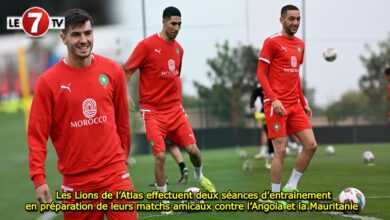 Photo of Les Lions de l’Atlas effectuent deux séances d’entrainement en préparation de leurs matchs amicaux contre l’Angola et la Mauritanie 