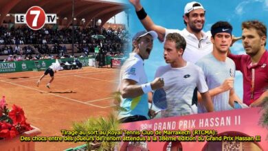 Photo of Tirage au sort au Royal Tennis Club de Marrakech (RTCMA): Des chocs entre des joueurs de renom attendus à la 38ème édition du Grand Prix Hassan II