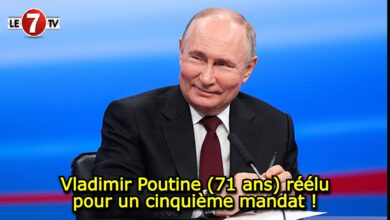 Photo of Vladimir Poutine (71 ans) réélu pour un cinquième mandat !