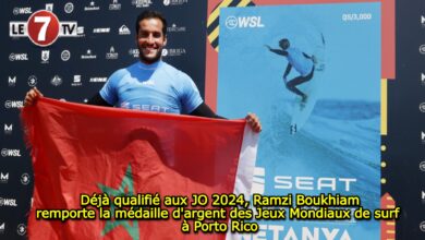 Photo of Déjà qualifié aux JO 2024, Ramzi Boukhiam remporte la médaille d’argent des Jeux Mondiaux de surf à Porto Rico