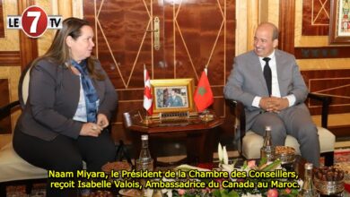 Photo of Naam Miyara, le Président de la Chambre des Conseillers, reçoit Isabelle Valois, Ambassadrice du Canada au Maroc.