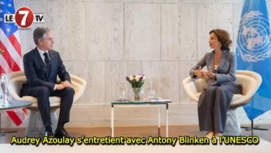 Photo of Audrey Azoulay s’entretient avec Antony Blinken à l’UNESCO