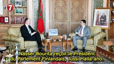 Photo of Nasser Bourita reçoit le Président du Parlement Finlandais, Jussi Halla-aho.