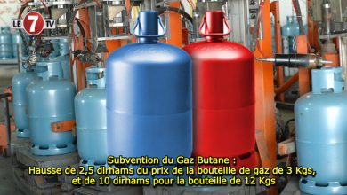 Photo of Subvention du Gaz Butane : Hausse de 2,5 dirhams du prix de la bouteille de gaz de 3 Kgs, et de 10 dirhams pour la bouteille de 12 Kgs